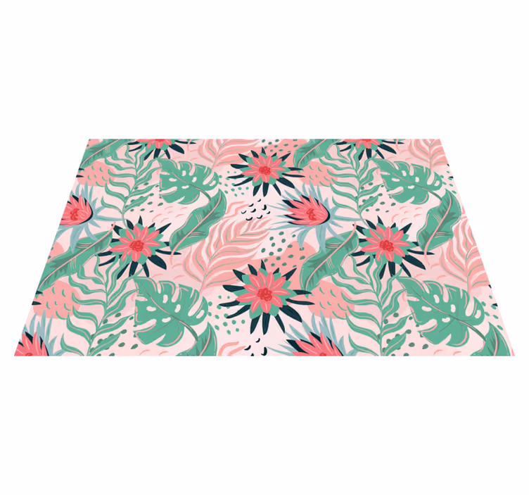 Mantel individual original patrón floral tropical - TenVinilo