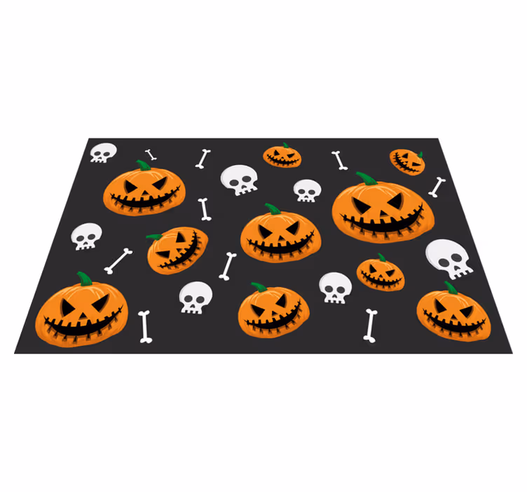 Mantel individual halloween patrón de calabazas - TenVinilo