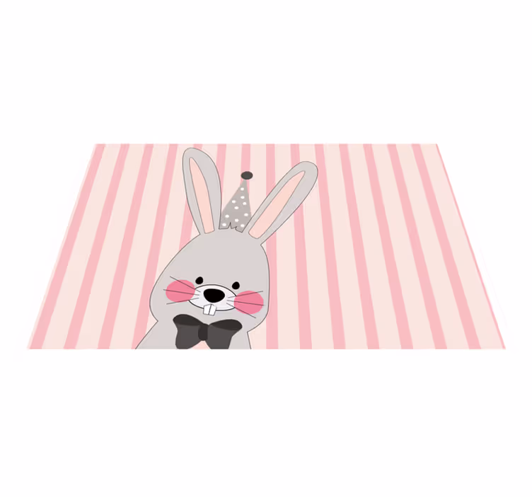 Mantel individual infantil con personaje de conejo adorable - TenVinilo