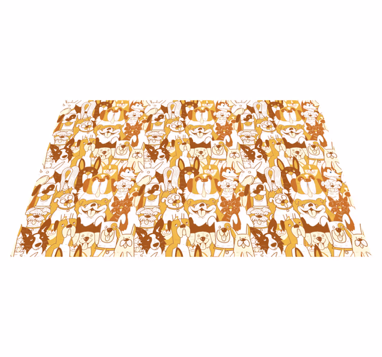 Mantel individual infantil patrón de animales juguetones - TenVinilo