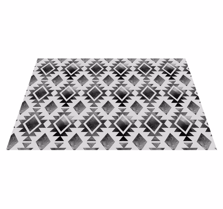 Mantel individual patrón geométrico monocromático - TenVinilo