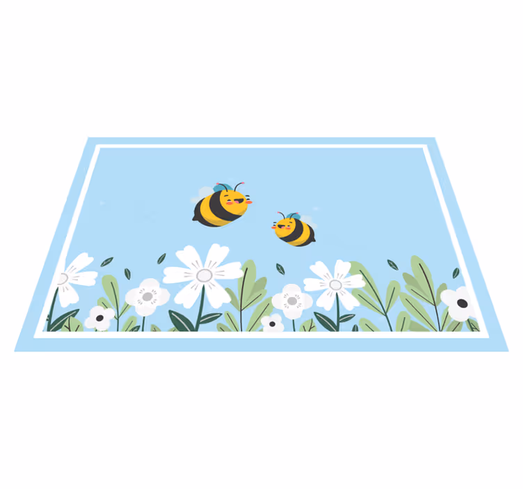 Mantel individual infantil abejas alegres volando - TenVinilo