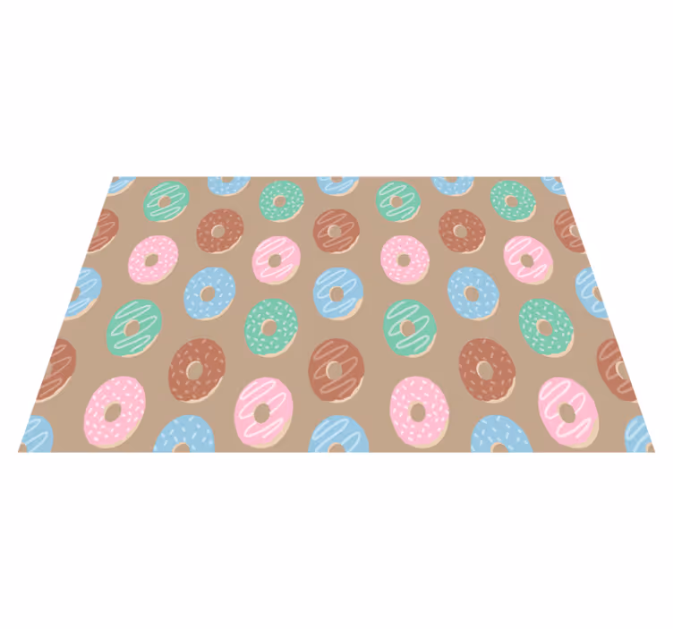 Mantel individual original motivo de donuts vibrantes - TenVinilo