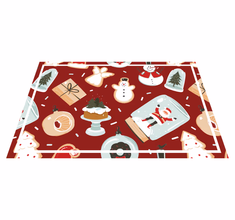 Mantel individual navideño con motivos festivos - TenVinilo