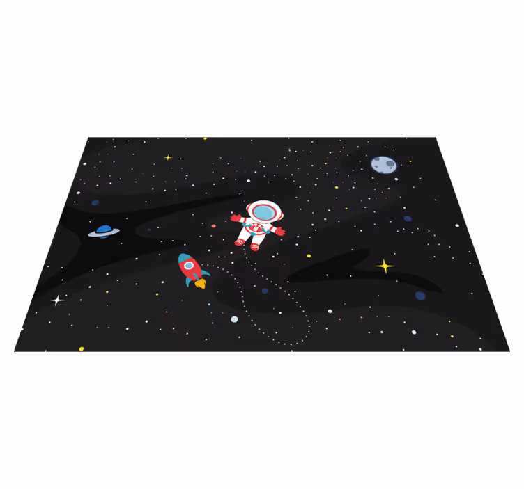Mantel individual infantil astronauta y cohete - TenVinilo