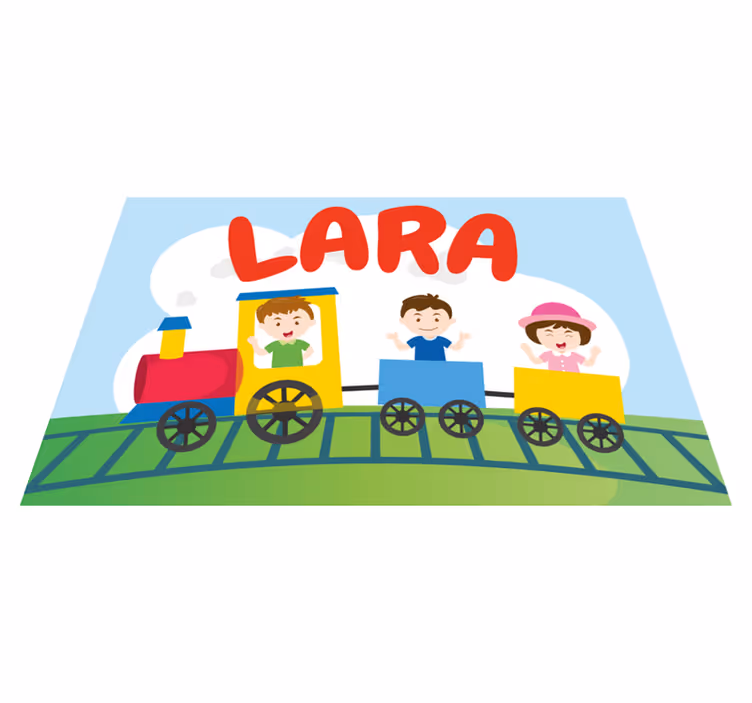 Mantel individual infantil ilustración de tren niños - TenVinilo