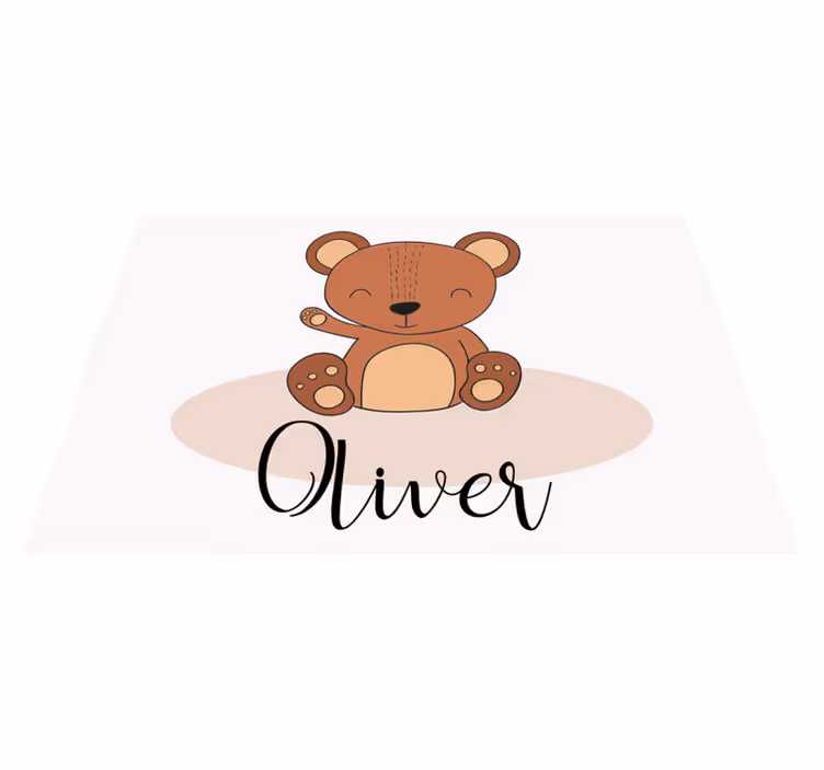Mantel individual infantil carácter de oso lindo - TenVinilo