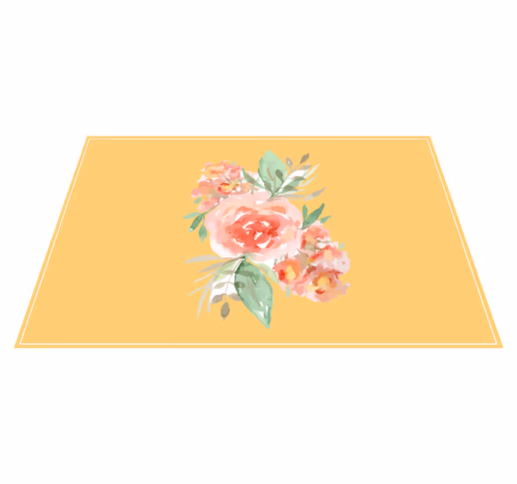 Mantel individual original con acento floral - TenVinilo
