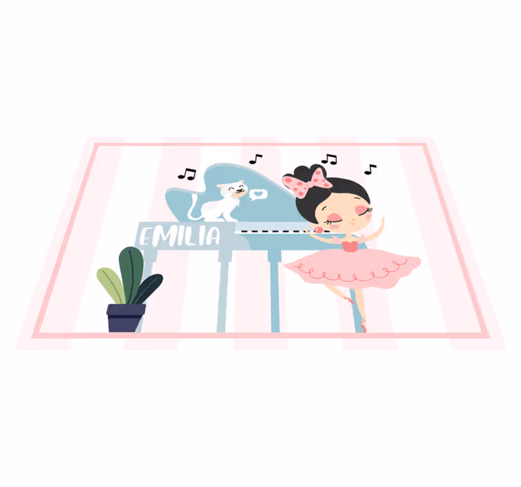 Mantel individual infantil figura de bailarina - TenVinilo