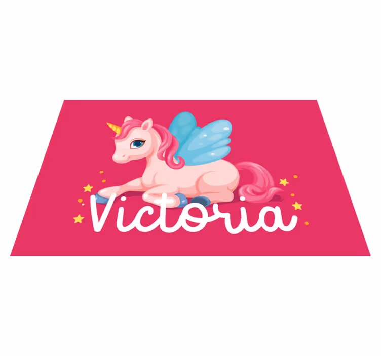 Mantel individual infantil ilustración de unicornio mágico - TenVinilo