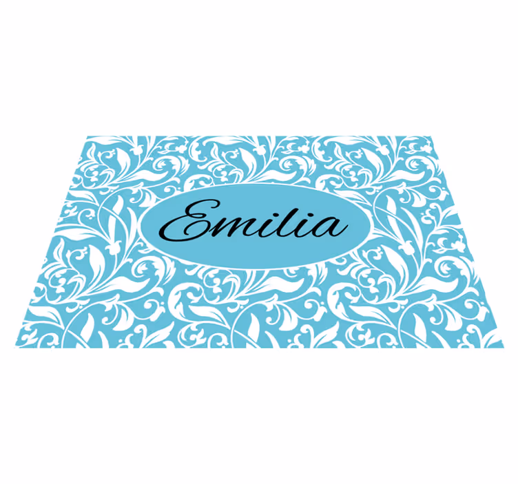 Mantel individual personalizable Patrón floral vintage - TenVinilo