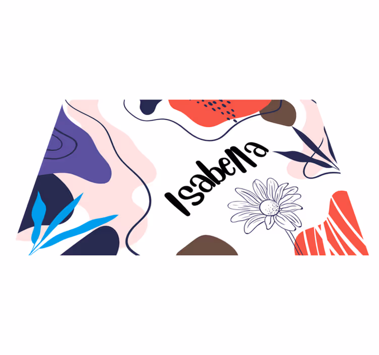 Mantel individual personalizable floral abstracto colorido - TenVinilo