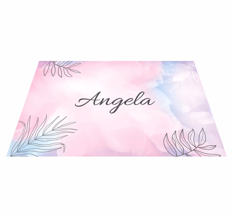 Mantel individual personalizable bandeja floral elegante - TenVinilo