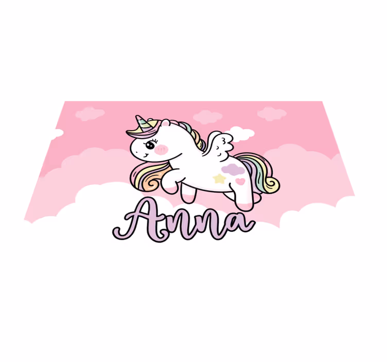 Mantel individual personalizable Unicornio mágico rosa - TenVinilo