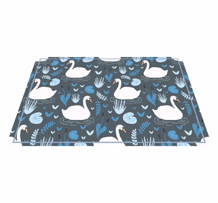 Mantel individual original superficie de mesa con cisnes - TenVinilo
