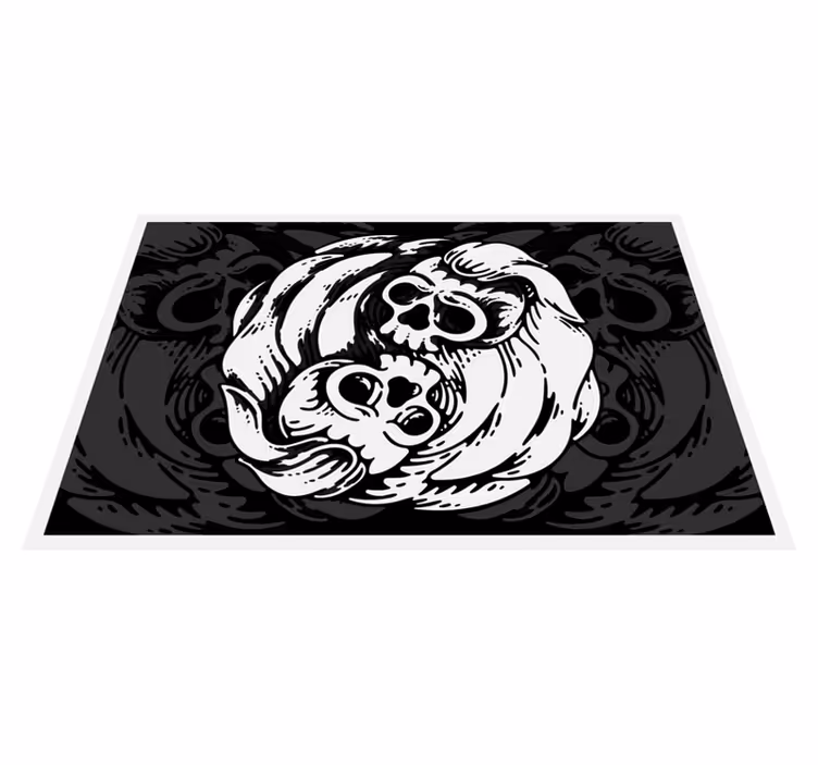 Mantel individual halloween patrón de calaveras - TenVinilo