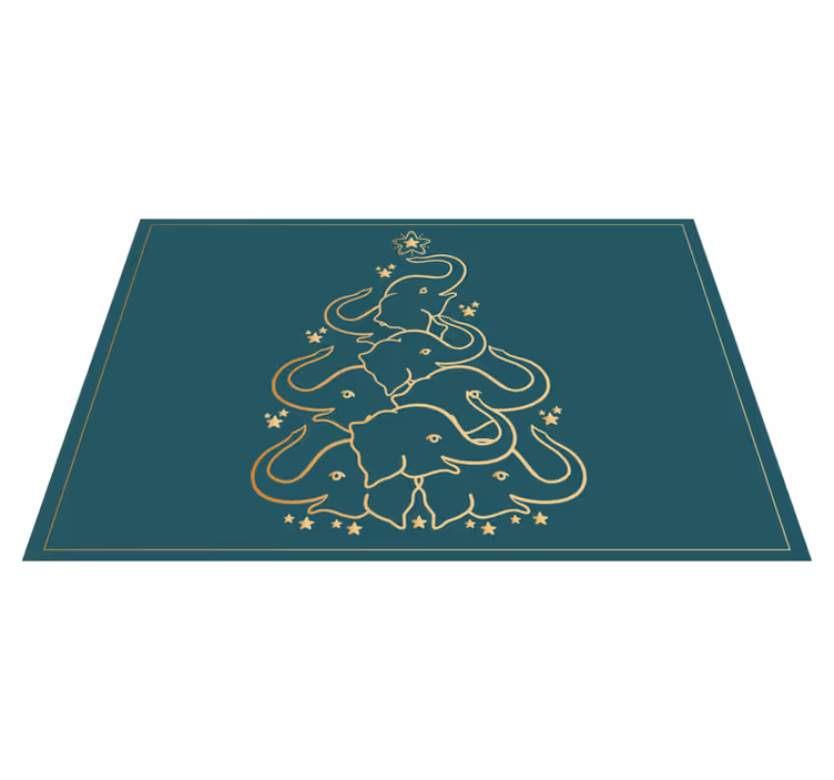 Mantel individual navideño Árbol elefante elegante - TenVinilo