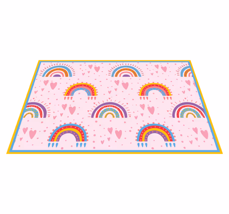 Mantel individual infantil motivos arcoíris vibrantes - TenVinilo