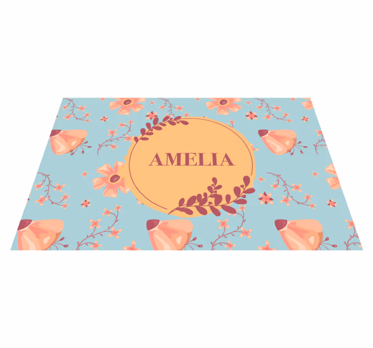 Mantel individual personalizable nombre botánico - TenVinilo