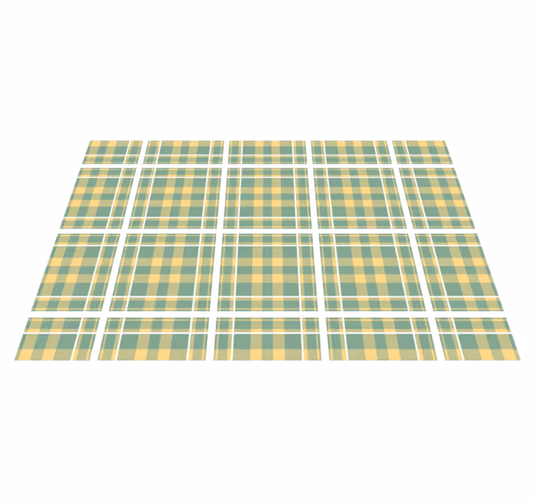 Mantel individual patrón textil a cuadros - TenVinilo