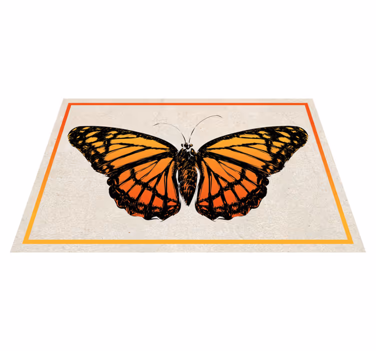 Mantel individual original mariposa monarca naranja - TenVinilo