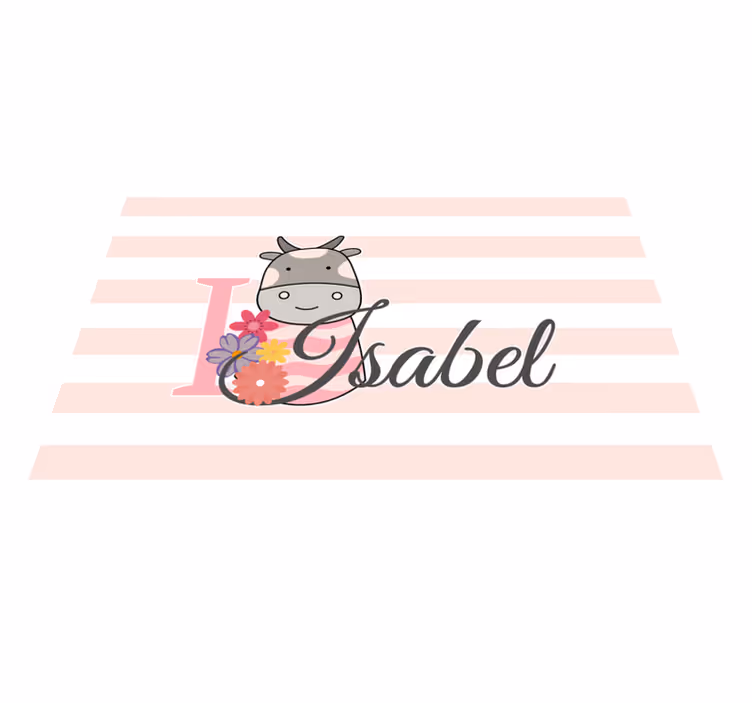 Mantel individual personalizable con temática de vacas - TenVinilo
