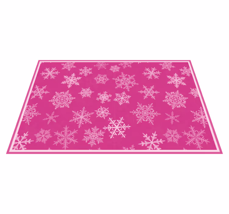 Mantel individual navideño acabado texturizado copo de nieve - TenVinilo