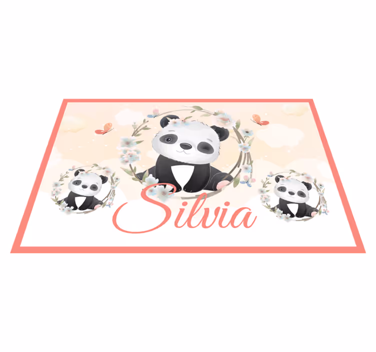 Mantel individual infantil arreglo de panda encantador - TenVinilo
