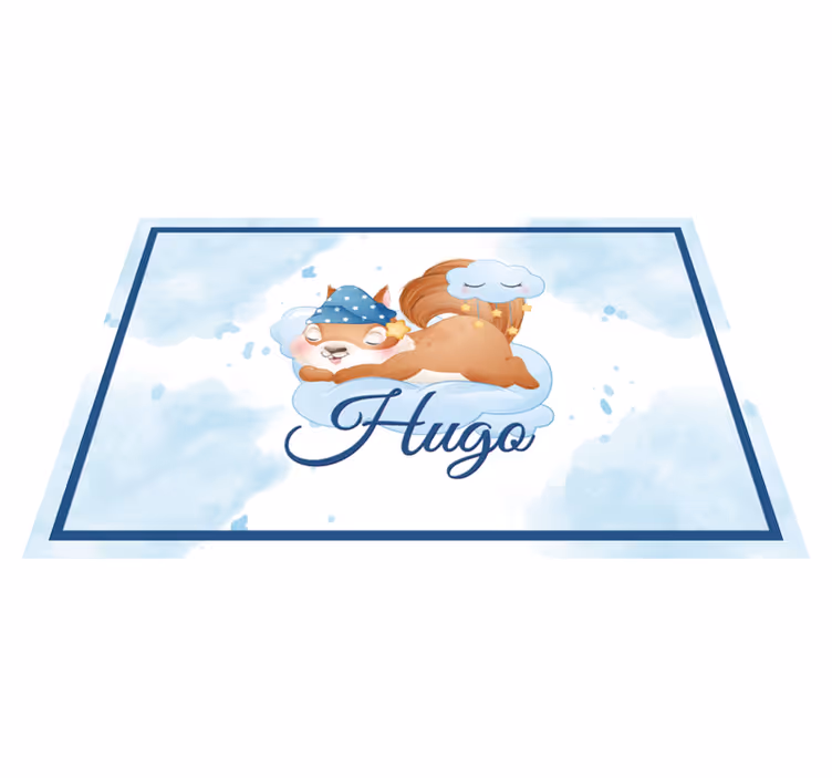 Mantel individual infantil ardilla en nube - TenVinilo