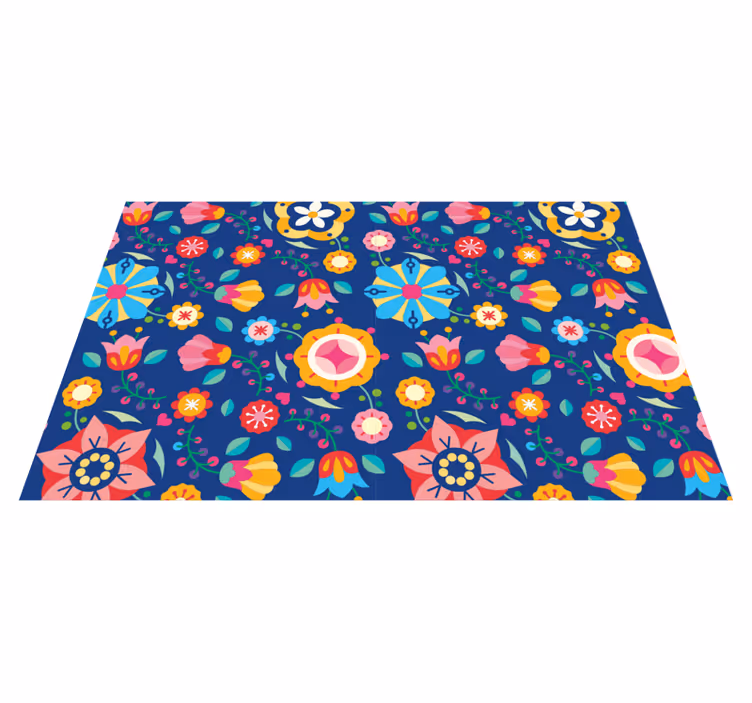 Mantel individual original concepto floral vibrante - TenVinilo