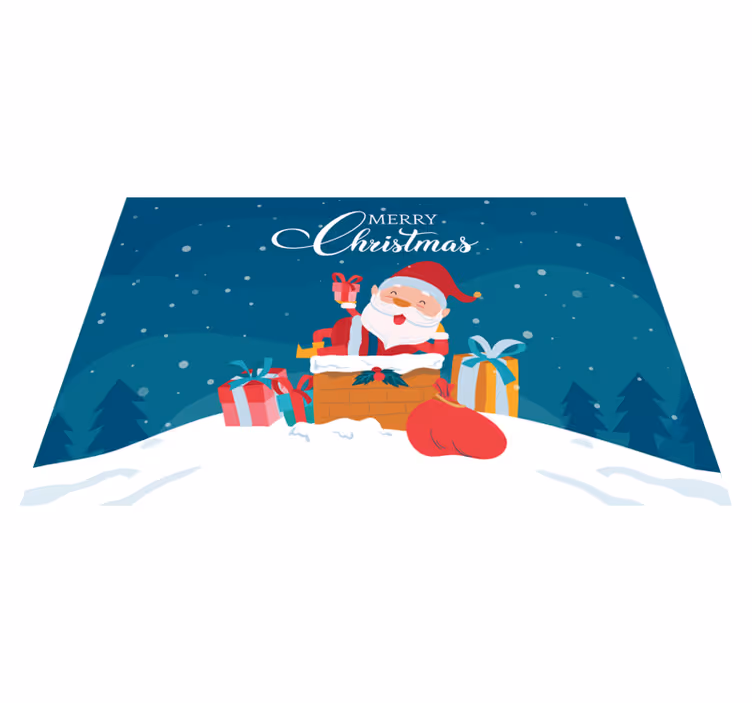 Mantel individual navideño regalos de santa claus - TenVinilo