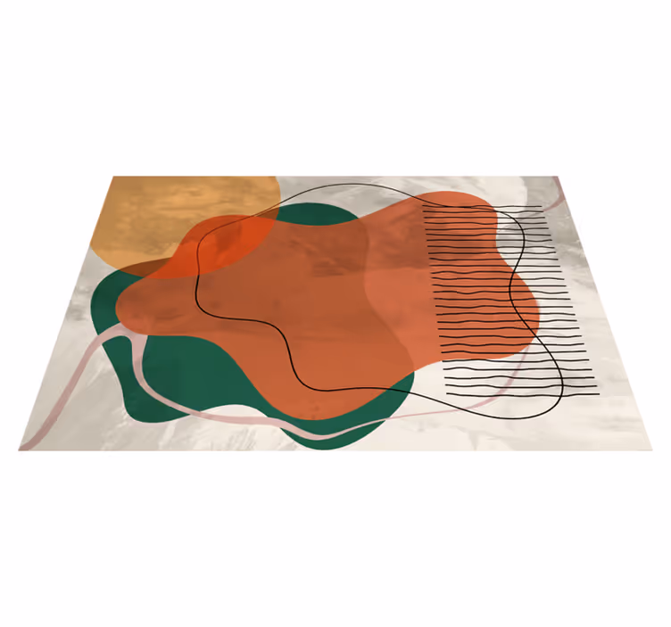 Mantel individual moderno formas abstractas vibrantes - TenVinilo