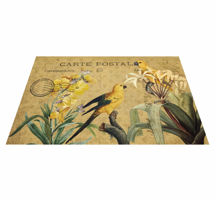 Mantel individual original postal floral vintage - TenVinilo