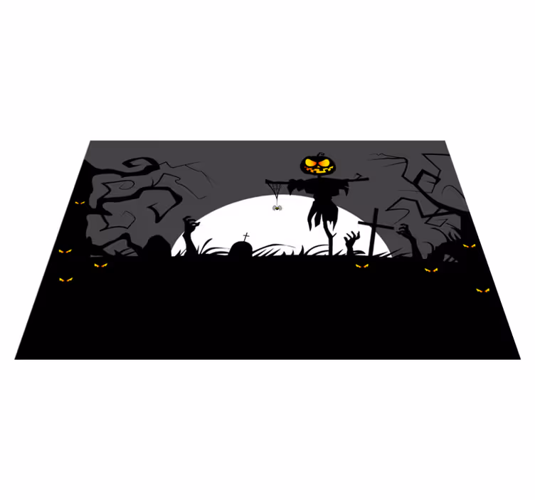Mantel individual halloween espantapájaros calabaza - TenVinilo