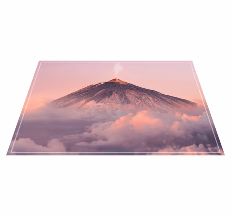 Mantel individual moderno paisaje de montañas volcánicas - TenVinilo
