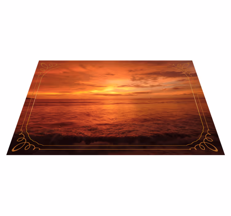 Mantel individual moderno vista del mar crepuscular - TenVinilo