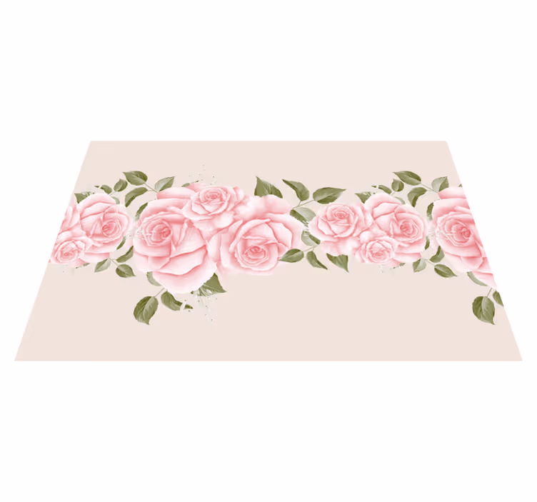 Mantel individual original arreglo de rosas elegante - TenVinilo