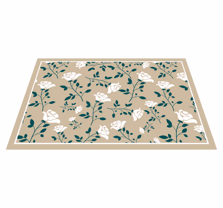 Mantel individual patrón vegetación floral - TenVinilo