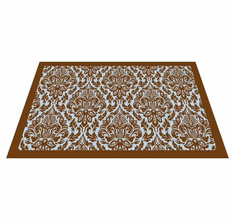 Mantel individual patrón emblema floral intrincado - TenVinilo