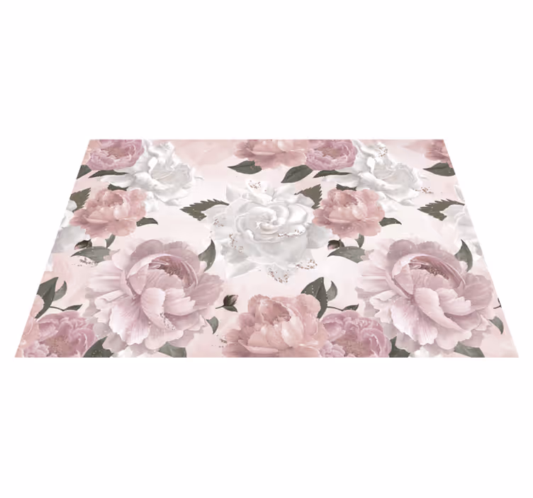 Mantel individual elegante Peonías estilo provenzal - TenVinilo