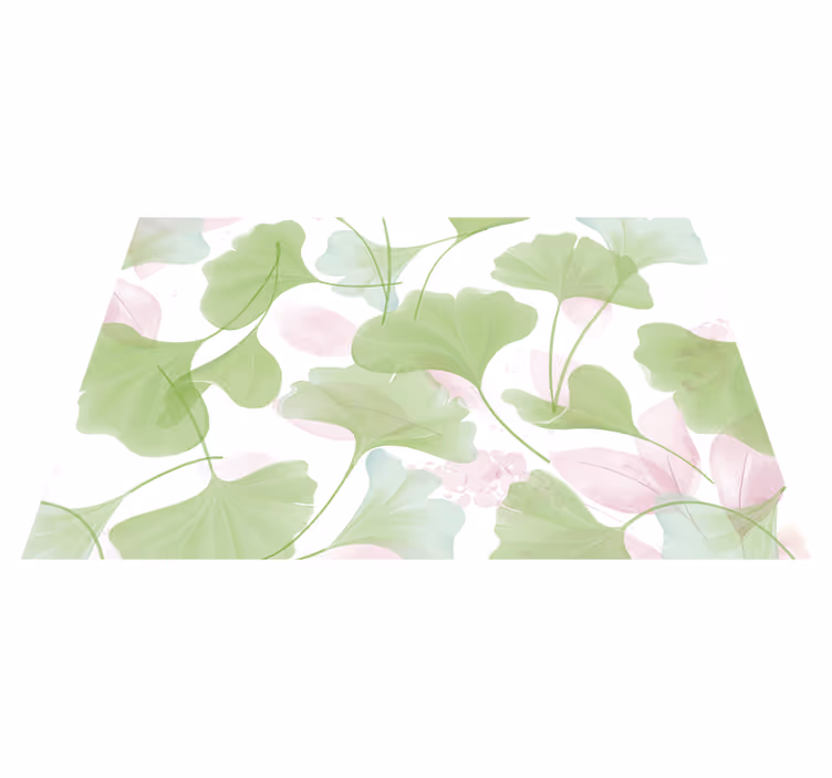 Mantel individual elegante Glamour agua ginko hojas - TenVinilo
