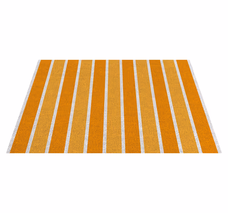 Mantel individual moderno superficie naranja rayas - TenVinilo