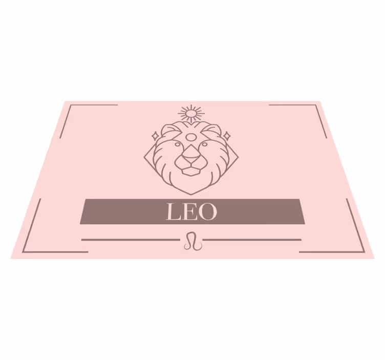 Individual mesa signo zodiacal Leo rosa - TenVinilo