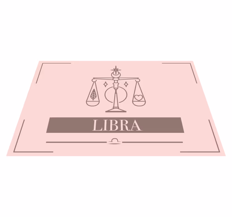 Individual mesa signo zodiacal Libra rosa - TenVinilo