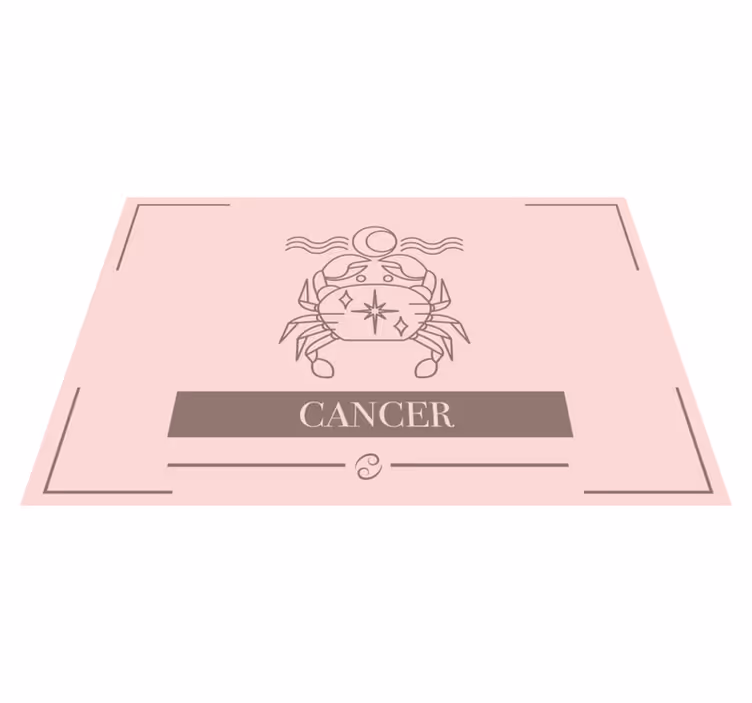 Mantel individual signo zodiacal Cancer rosa - TenVinilo