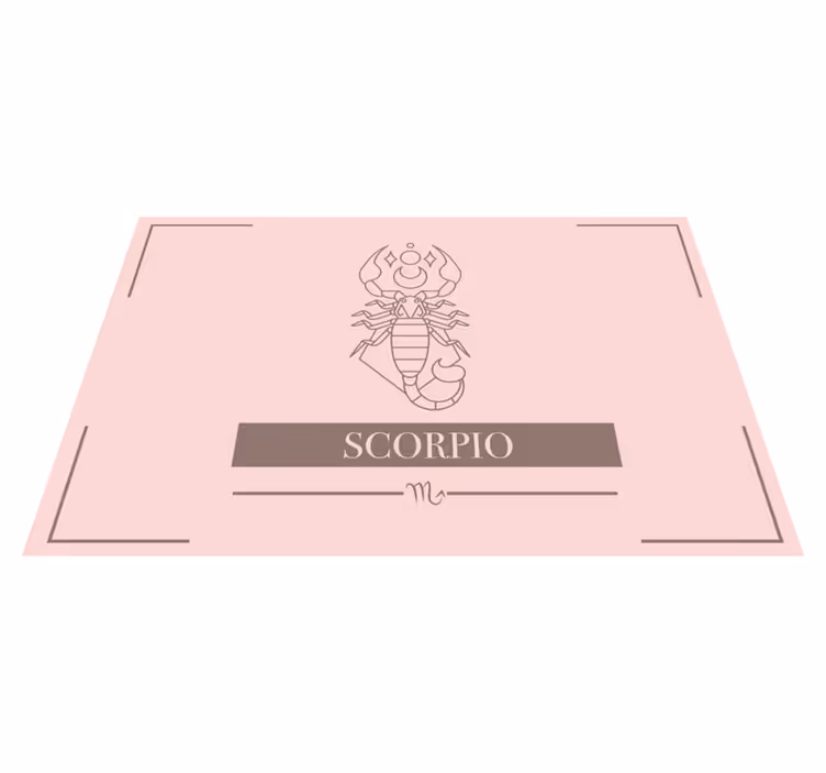 Mantel individual signo zodiacal Escorpio rosa - TenVinilo