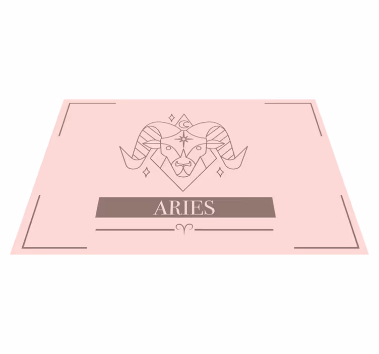 Mantel individual signo zodiacal Aries rosa - TenVinilo