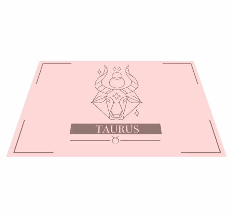Mantel individual signo zodiacal Tauro rosa - TenVinilo