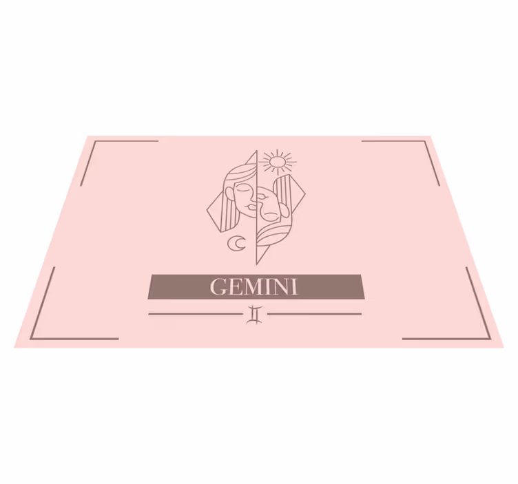 Mantel individual signo zodiacal Geminis rosa - TenVinilo