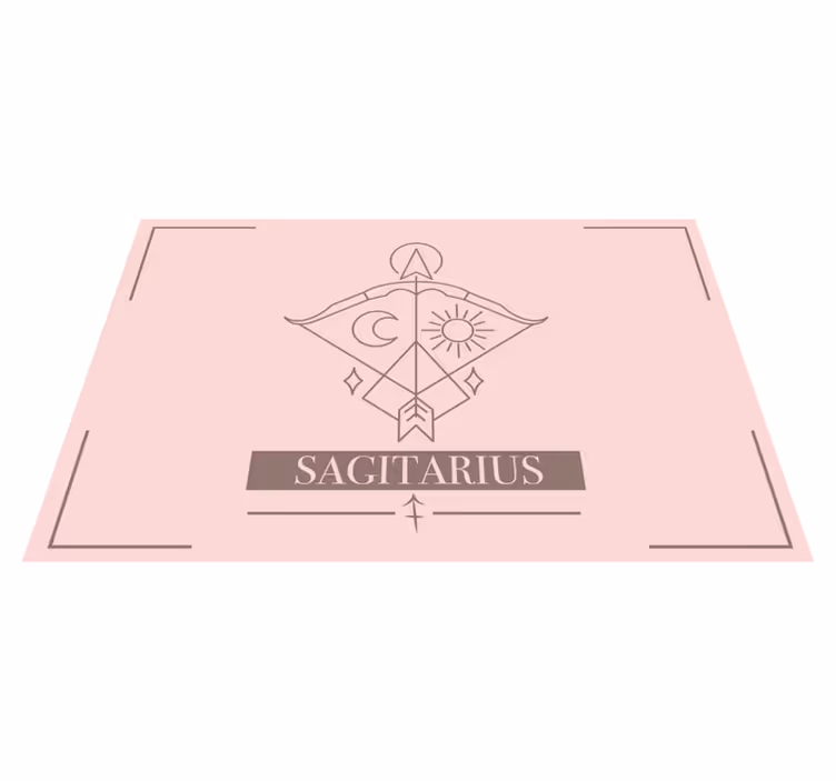 Mantel individual signo zodiacal Sagitario rosa - TenVinilo